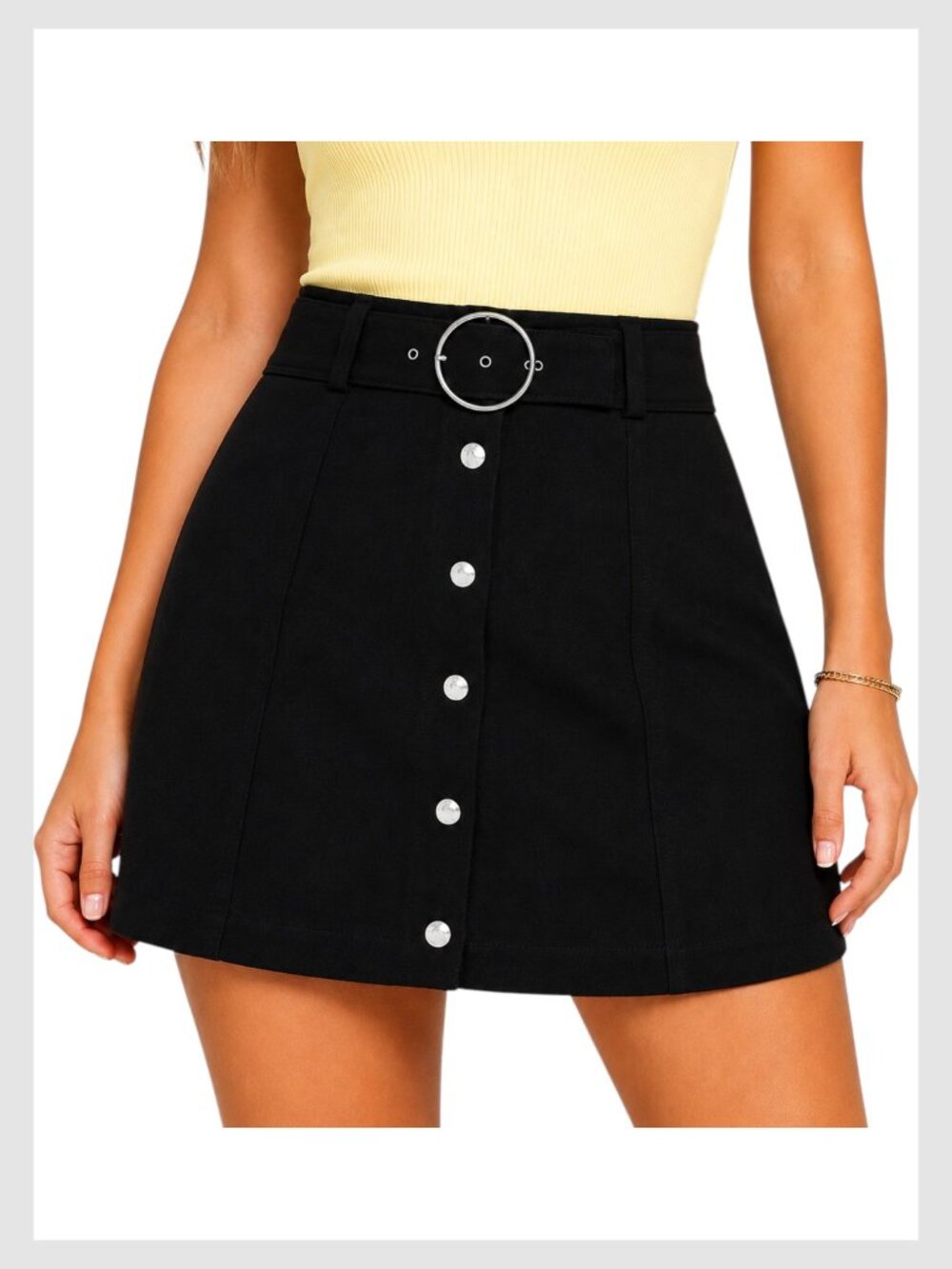 Zara Mini Skirt Black High Waist A-Line XS